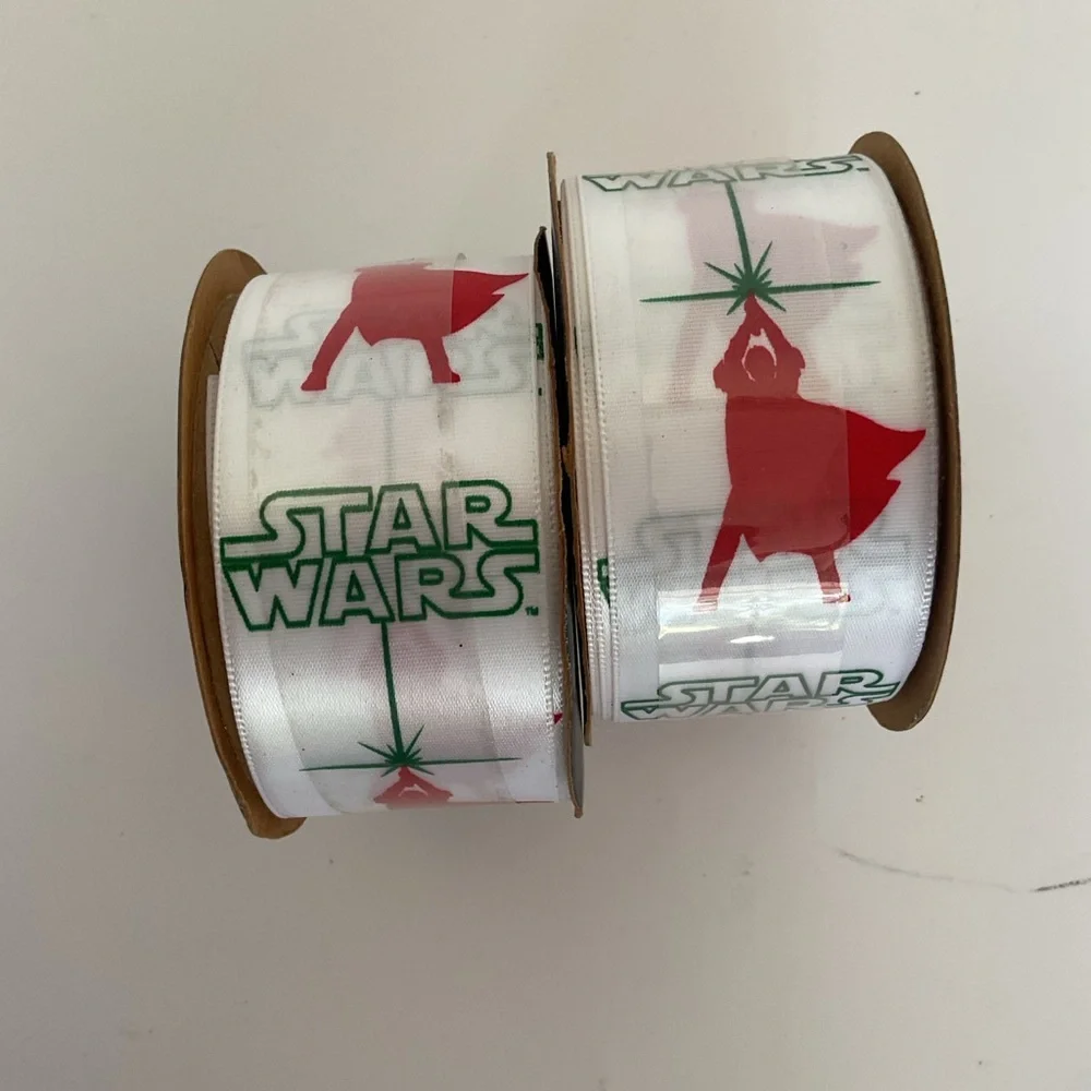 Star Wars Disney licensed satin ribbon. Pack of two. NWT